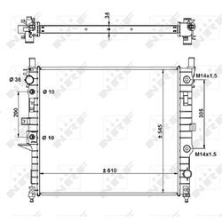 Chladič motora NRF 55334 - obr. 3