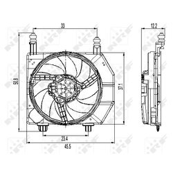 Ventilátor chladenia motora NRF 47261 - obr. 1