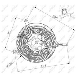 Ventilátor chladenia motora NRF 47572