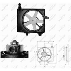 Ventilátor chladenia motora NRF 47680