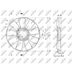 Koleso ventilátora chladenia motora NRF 49813 - obr. 1