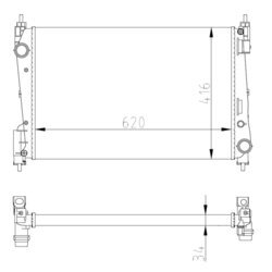 Chladič motora NRF 54752A