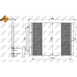 Kondenzátor klimatizácie NRF 35307