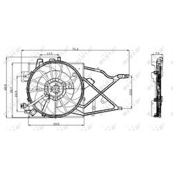 Ventilátor chladenia motora NRF 47014 - obr. 1