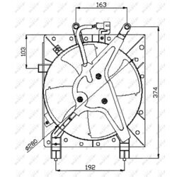 Ventilátor chladenia motora NRF 47044