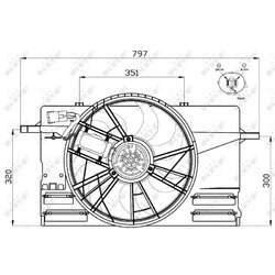 Ventilátor chladenia motora NRF 47412 - obr. 1