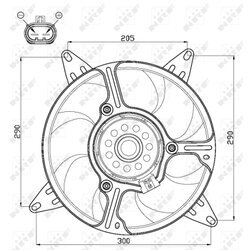 Ventilátor chladenia motora NRF 47543 - obr. 2