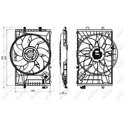 Ventilátor chladenia motora NRF 47846 - obr. 4