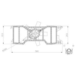 Ventilátor chladenia motora NRF 47944