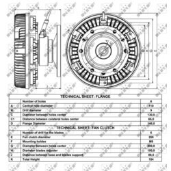 Spojka ventilátora chladenia NRF 49003 - obr. 4