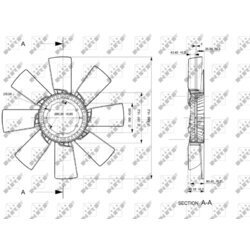 Koleso ventilátora chladenia motora NRF 49835 - obr. 1