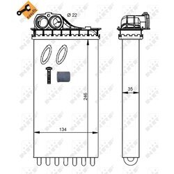 Výmenník tepla vnútorného kúrenia NRF 54334 - obr. 4