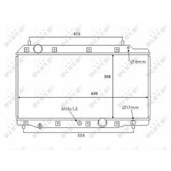 Chladič motora NRF 58383