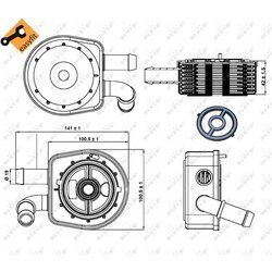 Chladič motorového oleja NRF 31297 - obr. 5