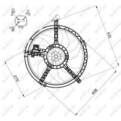 Ventilátor chladenia motora NRF 47508 - obr. 2