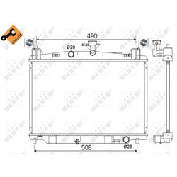 Chladič motora NRF 53751 - obr. 1