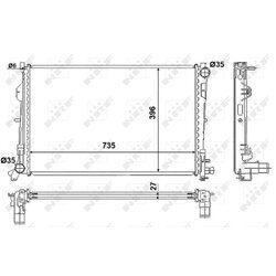 Chladič motora NRF 58230 - obr. 3