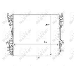 Chladič motora NRF 59060