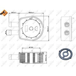 Chladič motorového oleja NRF 31236 - obr. 4