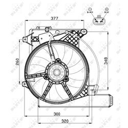 Ventilátor chladenia motora NRF 47488 - obr. 2