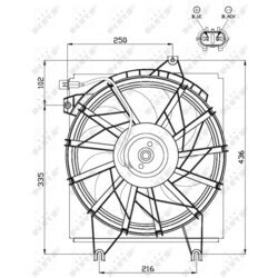 Ventilátor chladenia motora NRF 47499 - obr. 2