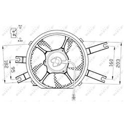 Ventilátor chladenia motora NRF 47554 - obr. 2