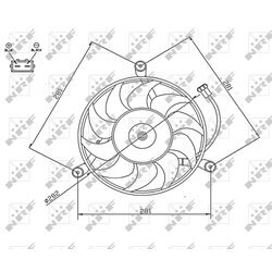 Ventilátor chladenia motora NRF 47745