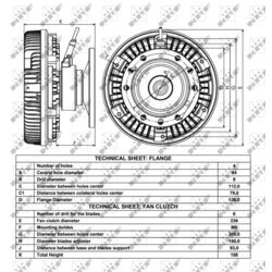 Spojka ventilátora chladenia NRF 49026 - obr. 3