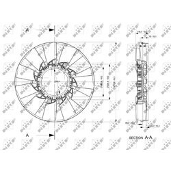 Koleso ventilátora chladenia motora NRF 49825 - obr. 1