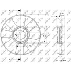 Koleso ventilátora chladenia motora NRF 49840 - obr. 1