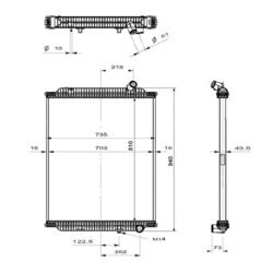 Chladič motora NRF 539563 - obr. 4