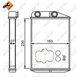 Výmenník tepla vnútorného kúrenia NRF 54309 - obr. 1