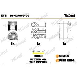Opravna sada piest/vlozka valca NÜRAL 89-427000-00