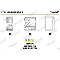 Opravna sada piest/vlozka valca NÜRAL 88-285900-00
