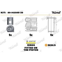Opravna sada piest/vlozka valca NÜRAL 89-142500-30
