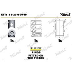 Opravna sada piest/vlozka valca NÜRAL 88-207500-10