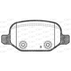 Sada brzdových platničiek kotúčovej brzdy OPEN PARTS BPA0727.02 - obr. 1