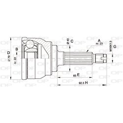 Sada kĺbov hnacieho hriadeľa OPEN PARTS CVJ5246.10