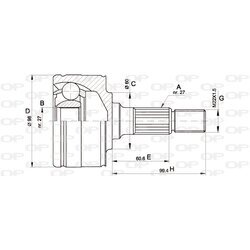 Sada kĺbov hnacieho hriadeľa OPEN PARTS CVJ5483.10