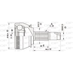 Sada kĺbov hnacieho hriadeľa OPEN PARTS CVJ5524.10