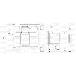 Sada kĺbov hnacieho hriadeľa OPEN PARTS CVJ5634.20