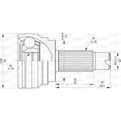 Sada kĺbov hnacieho hriadeľa OPEN PARTS CVJ5784.10