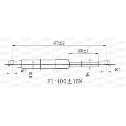 Pneumatická pružina, Batožinový/nákladný priestor OPEN PARTS GSR6478.00 - obr. 1