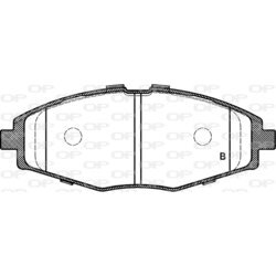 Sada brzdových platničiek kotúčovej brzdy OPEN PARTS BPA0696.00 - obr. 1