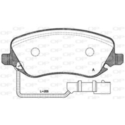 Sada brzdových platničiek kotúčovej brzdy OPEN PARTS BPA0879.02