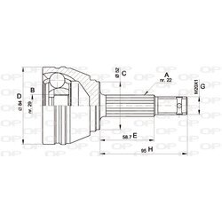 Sada kĺbov hnacieho hriadeľa OPEN PARTS CVJ5231.10