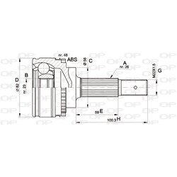 Sada kĺbov hnacieho hriadeľa OPEN PARTS CVJ5492.10