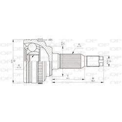 Sada kĺbov hnacieho hriadeľa OPEN PARTS CVJ5711.10