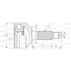 Sada kĺbov hnacieho hriadeľa OPEN PARTS CVJ5714.10