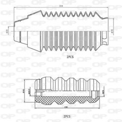 Ochranná sada tlmiča proti prachu OPEN PARTS DCK5088.04